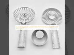 Custom Injection Molded Mini Portable Rechargeable USB Desk Fan