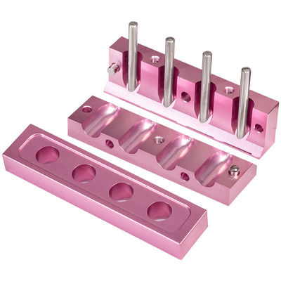 12 Hohlräume Aluminium Lippenstift Füllform mit 12,1 mm Rose Gold Beschichtung