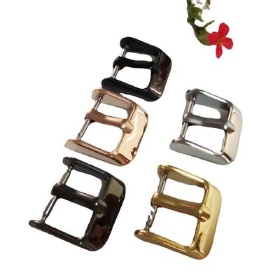 Stainless Steel Watch Buckle with IP Plating and Multiple Finishes Polished Brushed Sandblasted