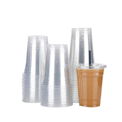 90mm PET Coffee Cup With Lid Custom Logo Thermoforming Service